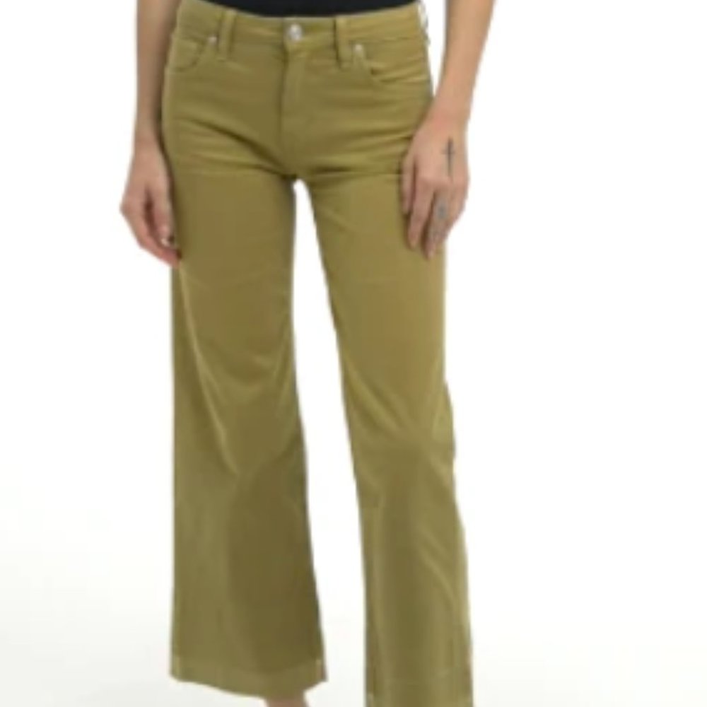 Rosie High Rise Wide Leg in Green Moss by Hudson Jeans